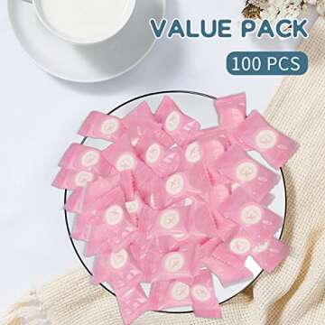 Simfree 100PCS Compressed Towel,Disposable Face Compressed Towel,Disposable Portable Face Towel Mini Tablets Cotton Coin Tissue for Travel,Camping,Hiking,Sports, Home Compressed Hand Wipes(Pink)
