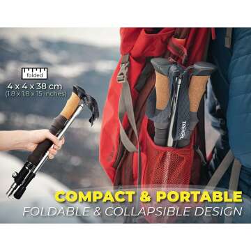 TREKOLOGY Collapsible Trekking Poles – Ultralight & Durable