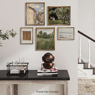 Vintage Farmhouse Botanical Wall Decor | Landscape Neutral Portrait Wall Art for Boho French Country Kitchen Bathroom Bedroom Picture Poster Print I Flower Room Decor Aesthetic Cottagecore Plant 5 Set