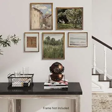 Vintage Farmhouse Botanical Wall Decor | Landscape Neutral Portrait Wall Art for Boho French Country Kitchen Bathroom Bedroom Picture Poster Print I Flower Room Decor Aesthetic Cottagecore Plant 5 Set