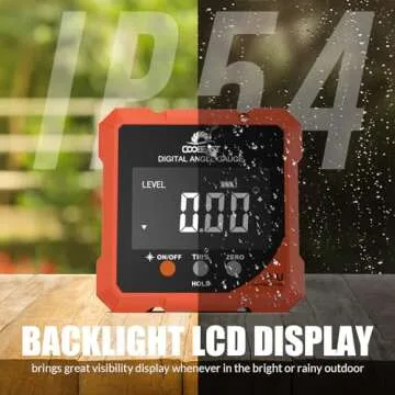 Coobeast Digital Angle Finder Magnetic, Rechargeable Digital Angle Gauge, Mini Protractor Angle Finder Measuring Tool for Woodworking Tablesaw(Laser Level is Class II, Output<5mW), Gift for Men