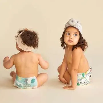 The Honest Company Clean Conscious Diapers | Plant-Based, Sustainable | Above It All + Barnyard Babies | Club Box, Size 1 (8-14 lbs), 78 Count