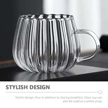 Zerodeko 2pcs Glass Pumpkin Cups Decorative Beer Cup Clear Mug Household Water Cup Creative Cocktail Cup Drinking Cup Beverage Cup Milk Mug Breakfast Glass Large Capacity Water Cup Milk Cup