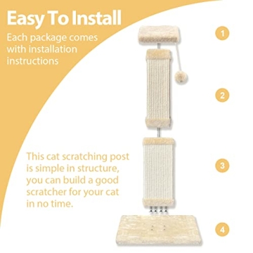 AGYM Cat Scratching Post for Indoor Cats - 32 Inch Scratch Tower