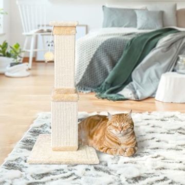 AGYM Cat Scratching Post for Indoor Cats - 32 Inch Scratch Tower