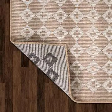 Jenni Yolo Home Mae Area Rug - 5'3" x 7' Rectangle in Tan, Stain Resistant, Non-Shedding, Easy to Clean, Durable Modern Geometric Rug for Living Room, Bedroom, or Indoor Home Decor
