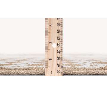 Jenni Yolo Home Mae Area Rug - 5'3" x 7' Rectangle in Tan, Stain Resistant, Non-Shedding, Easy to Clean, Durable Modern Geometric Rug for Living Room, Bedroom, or Indoor Home Decor