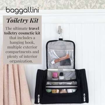 Baggallini Travel Accessory Toiletry Kit - Lightweight & Water-Resistant