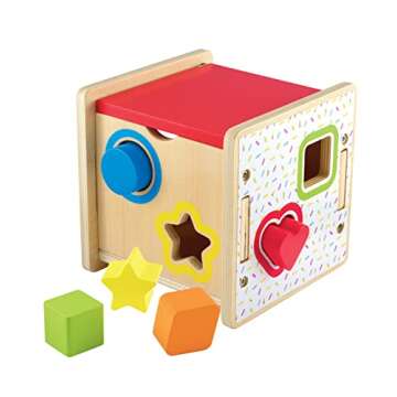 Early Learning Centre Wooden Shape Sorter, Fine Motor Skills, Problem Solving, Hand Eye Coordination, Kids Toys for Ages 18 Month, Amazon Exclusive
