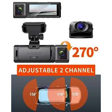 Kingslim D4PRO Dash Cam Front and Rear - 4K + 2K Dual Car Dashcam with WiFi GPS Dash Camera, Optional Inside Recording, Voice Control, Type C, Support 256GB Max