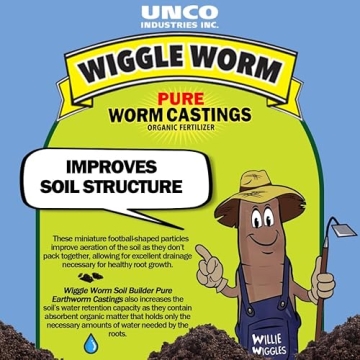 Wiggle Worm Organic Worm Castings – 4.5 Pounds of Pure Growth Magic