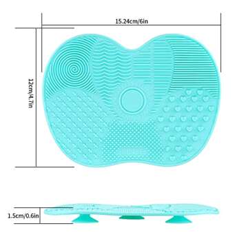 HexinYigjly Makeup Brush Cleaning Mat - Durable Silicone with Suction Cup