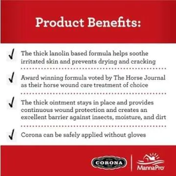 Corona Ointment for Horses - Lanolin-Based Skin Protection 7 oz
