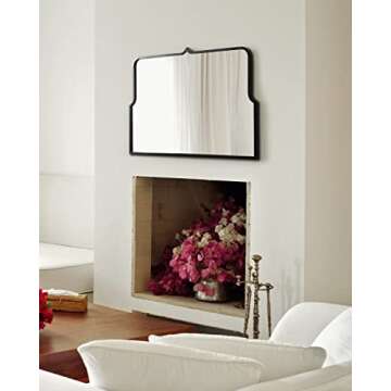 Kate and Laurel Gezella Arch Mirror - Sophisticated Black Design