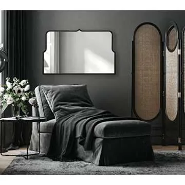 Kate and Laurel Gezella Arch Mirror - Sophisticated Black Design