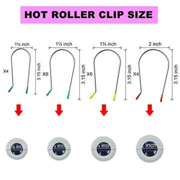 Versatile Hot Curler Clips - 20 Durable Roller Pins for 1.5" & 1.75" Rollers