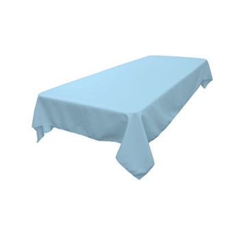 LA Linen Polyester Poplin Washable Rectangular Tablecloth, Stain and Wrinkle Resistant Table Cover 6...