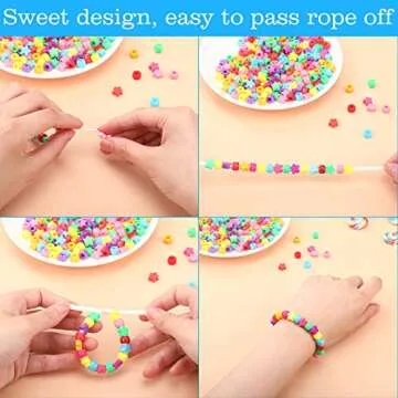 Vibrant 500 Colorful Pony Beads for Crafting Fun