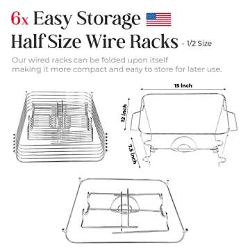 Disposable Chafing Dish Buffet Set, Food Warmers for Parties, Catering Supplies Buffet Display, Comp...