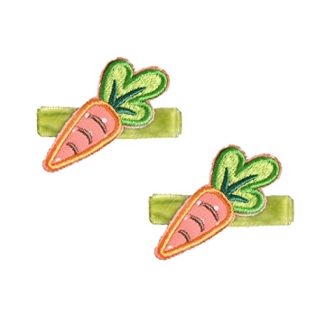 Adorable Baby Girls Carrot Hair Clips for Easter - Perfect Spring Accessory
