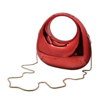 GSYPS Acrylic Handbags for Women - Unique Moon Clutch for Party