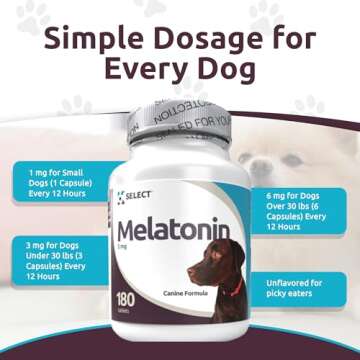 K9 Select Melatonin - Calming Aid for Large Dogs