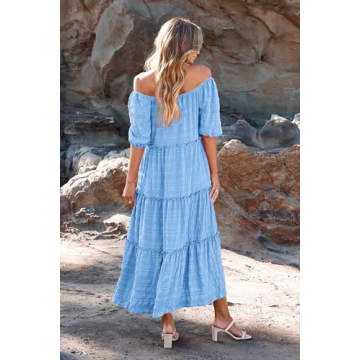 PRETTYGARDEN Women's Maxi Dress with Pockets for Summer Style