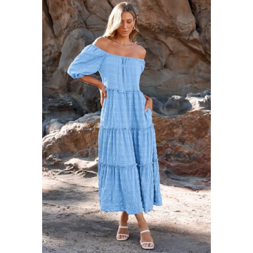 PRETTYGARDEN Women's Maxi Dress with Pockets for Summer Style
