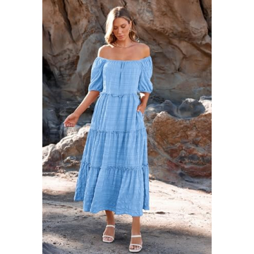 PRETTYGARDEN Women's Maxi Dress with Pockets for Summer Style