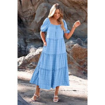 PRETTYGARDEN Women's Maxi Dress with Pockets for Summer Style