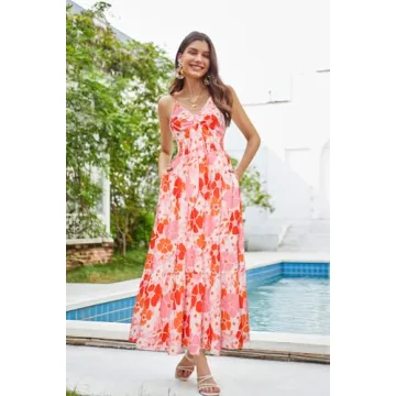 Stylish Women's Summer Boho Dress with Floral Print