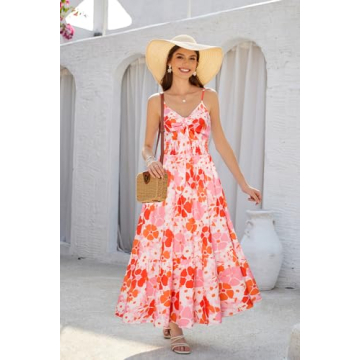 Stylish Women's Summer Boho Dress with Floral Print