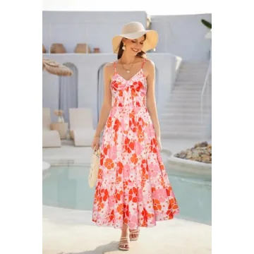 Stylish Women's Summer Boho Dress with Floral Print