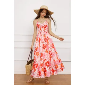 Stylish Women's Summer Boho Dress with Floral Print