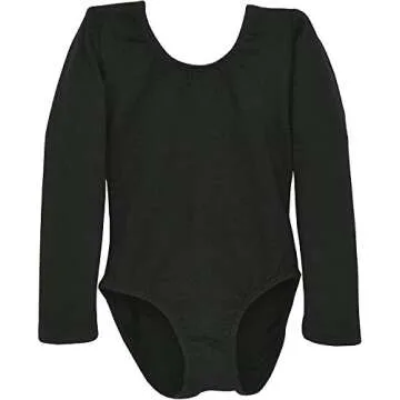 Dancina Toddler Leotard Long Sleeve Little Girls Team Basics First Gymnastics 2T Black