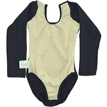 Dancina Toddler Leotard Long Sleeve Little Girls Team Basics First Gymnastics 2T Black