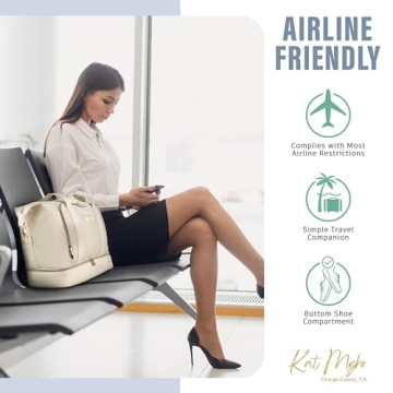 Kat Myhr Women's White Weekender Travel Bag - Luxury Design