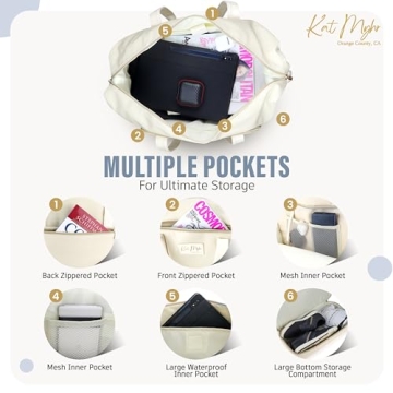 Kat Myhr Women's White Weekender Travel Bag - Luxury Design