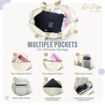 Kat Myhr Women's White Weekender Travel Bag - Luxury Design