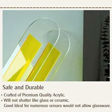 Acrylic Vase,Wedding Centerpieces, Home Decorations,Arch Shape Vase Modern Design (Yellow)