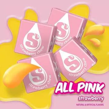Strburst All Pink Chewy Candy - Bulk Strawberry Treats 90 Count