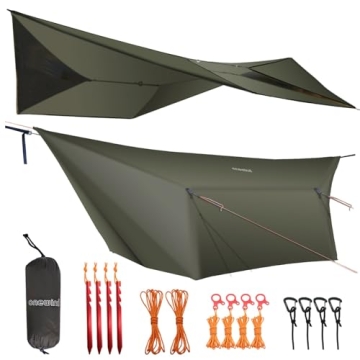 Onewind 12ft Hammock Tarp: Ultralight Waterproof Camping Rain Fly