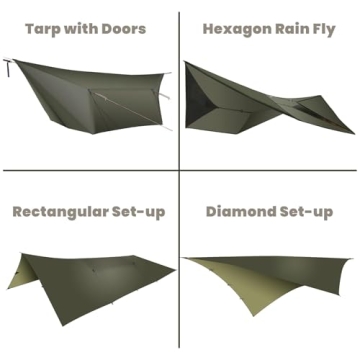 Onewind 12ft Ultralight Hammock Tarp - Waterproof and Compact