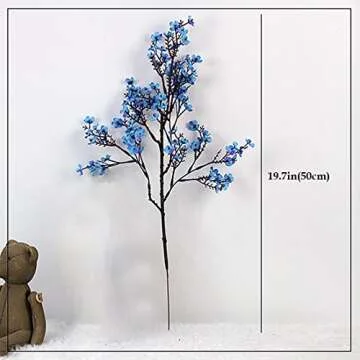 JAKY-Global Babys Breath Fabric Cloth Artificial Flowers 6 Bundle European Fake Silk Plants Decor Wedding Party Decoration Bouquets Real Touch DIY Home Garden(Red)