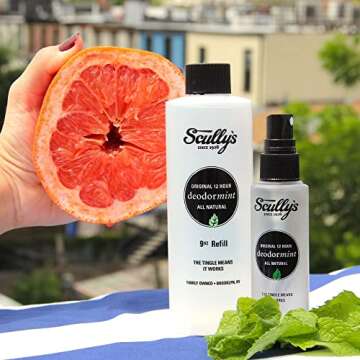 Natural Deodorant Scully’s Spritz Natural Deodorant for Women, Men, Safe for Kids, Strong, 12 Hour Protection, No Stains, No Harmful Chemicals, No Aluminum, Refillable Glass Bottle, 2 Ounce