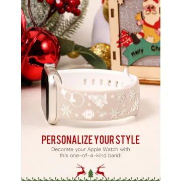 Christmas Engraved Apple Watch Band for Women