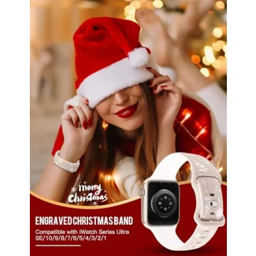 Christmas Engraved Apple Watch Band for Women