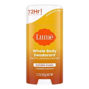 Lume Whole Body Deodorant - Invisible Cream Stick - 72 Hour Odor Control - Aluminum Free, Baking Sod...