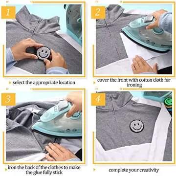 12 Pcs Smile Face Patch Iron On Patches Happy Face Chenille Patches for Clothes Dress Jackets Smile Patches for Hats Cute Embroidery DIY Project Craft Applique, 2.2 Inch(Towel Cloth Style)