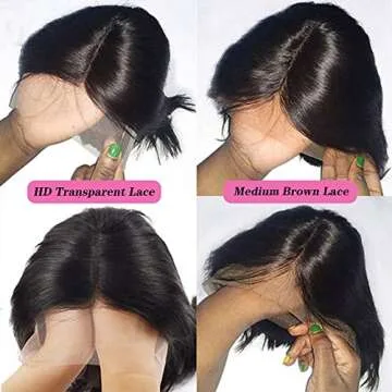 HD Transparent Lace Front Wig Body Wave Human Hair Wig With Baby Hair For Black Women Pre Plucked Natural Hairline 150 Density Brazilian Virgin Glueless Body Wave Wig 18 Inch
